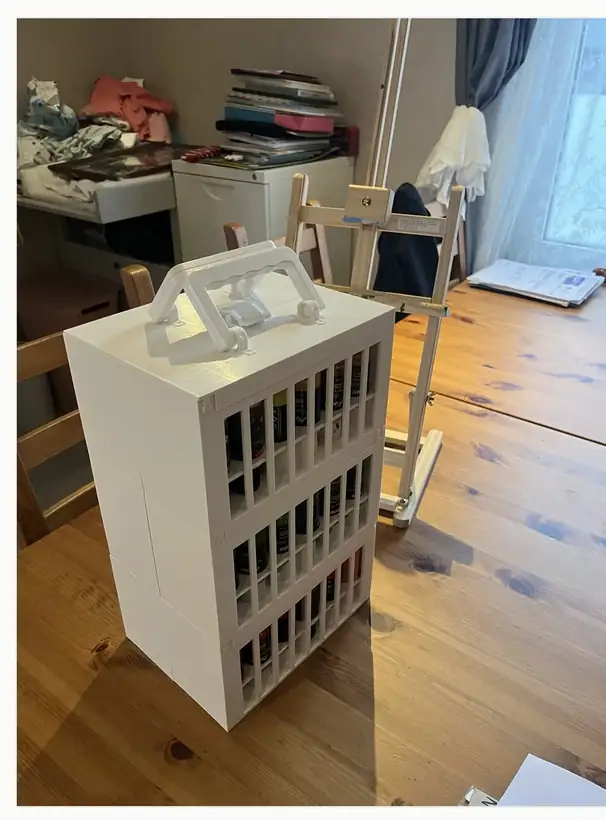 Folded 3D-printed paint case